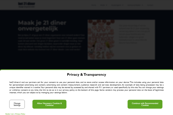 het21diner.nl - Sponsored content (incl. content)