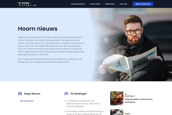 hoornstart.nl - Sponsored content (incl. content)